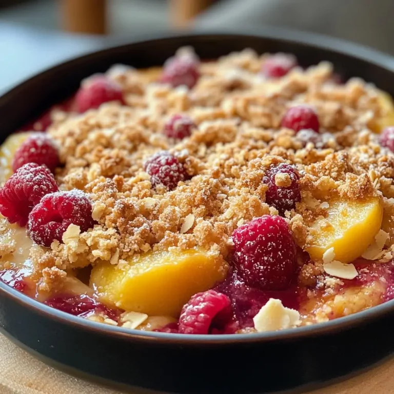 Douceur Croustillante : Crumble Fruité aux Amandes pour un Délice Estival