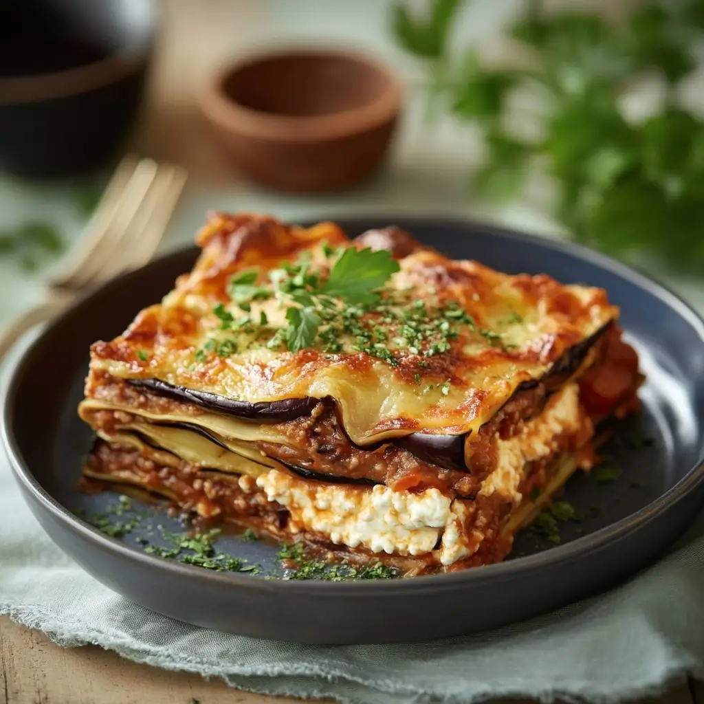 Lasagnes d'aubergines et ricotta