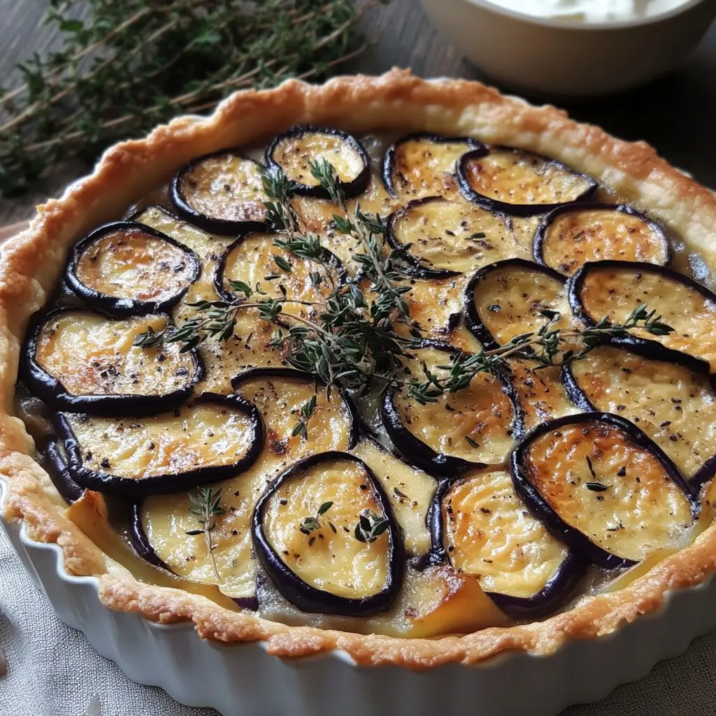 Tarte aux Aubergines et Chèvre : Le Mariage Parfait entre Croustillant et Fondant