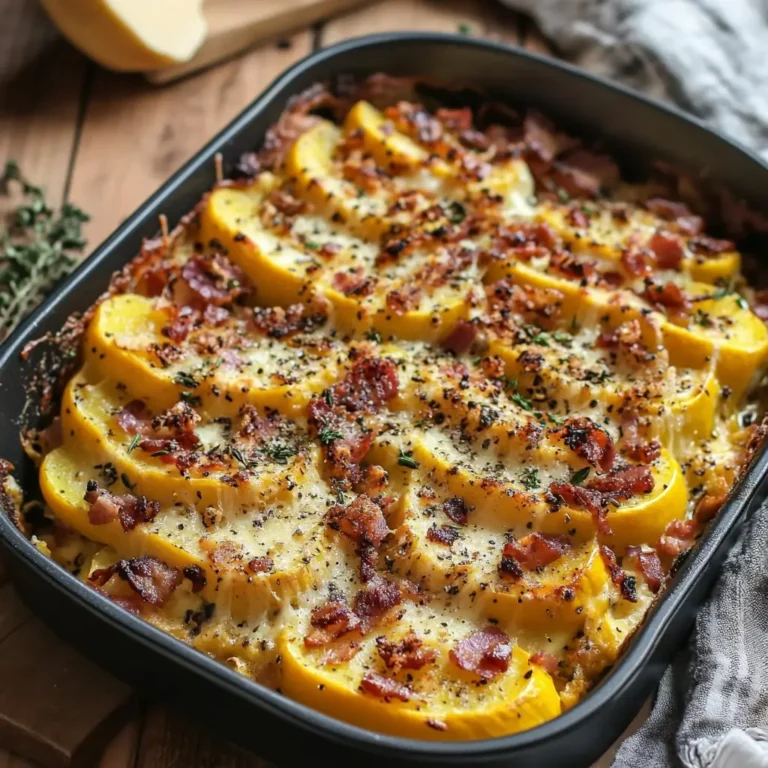 Réconfort d'Automne : Gratin de Courge Delicata, Lardons Fumés et Comté - Un Festin Qui Réchauffera Vos Soirées !