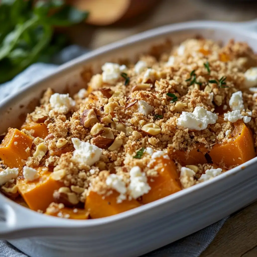 Crumble de Butternut à la Feta et aux Noix