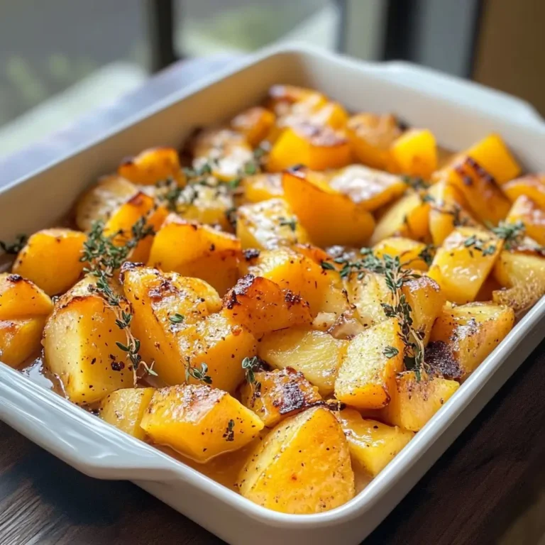 Délice d'automne : Rôti de butternut et pommes au miel, un festin doré