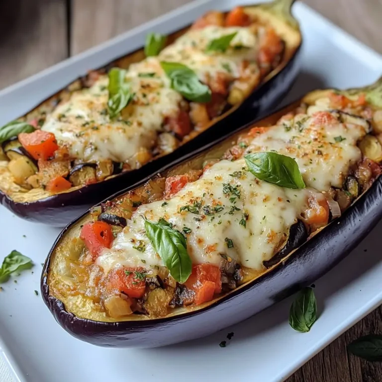 Fusion Méditerranéenne: Aubergines Farcies à la Ratatouille et Mozzarella Fondante