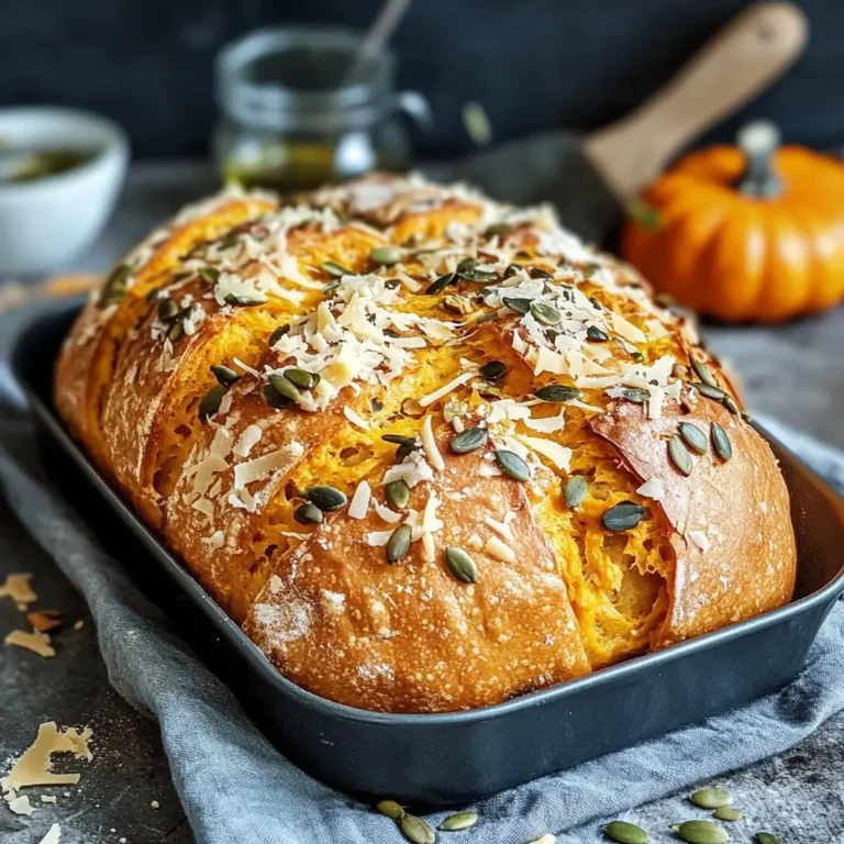 Gourmandise Automnale: Pain Moelleux à la Courge et Parmesan Croustillant