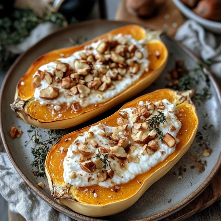 Délice d'Automne : Butternut Rôtie au Chèvre et Noisettes Croquantes