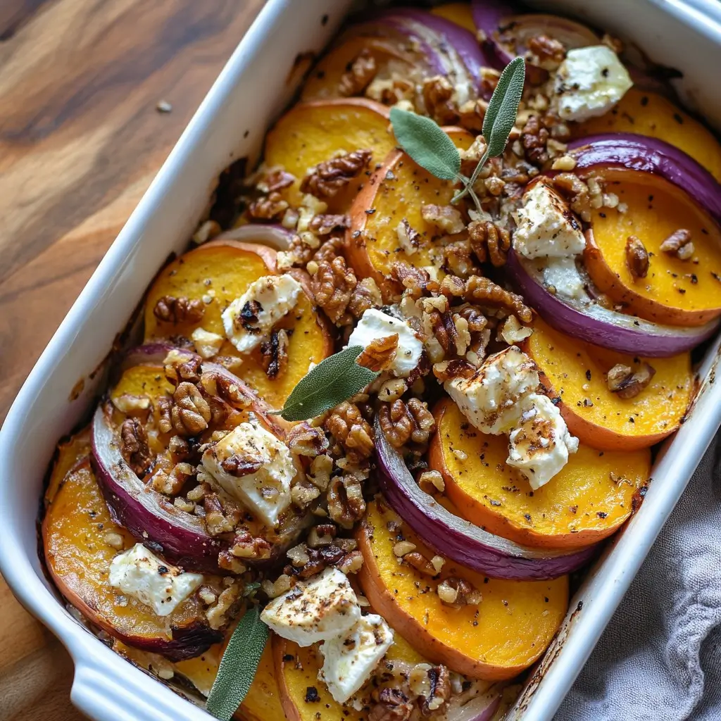 Tian Gourmand d'Automne : Légumes Gratinés, Feta Fondante et Noix Croquantes