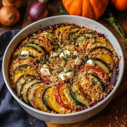 Explosion de Saveurs : Tian d'Automne Croustillant à la Feta