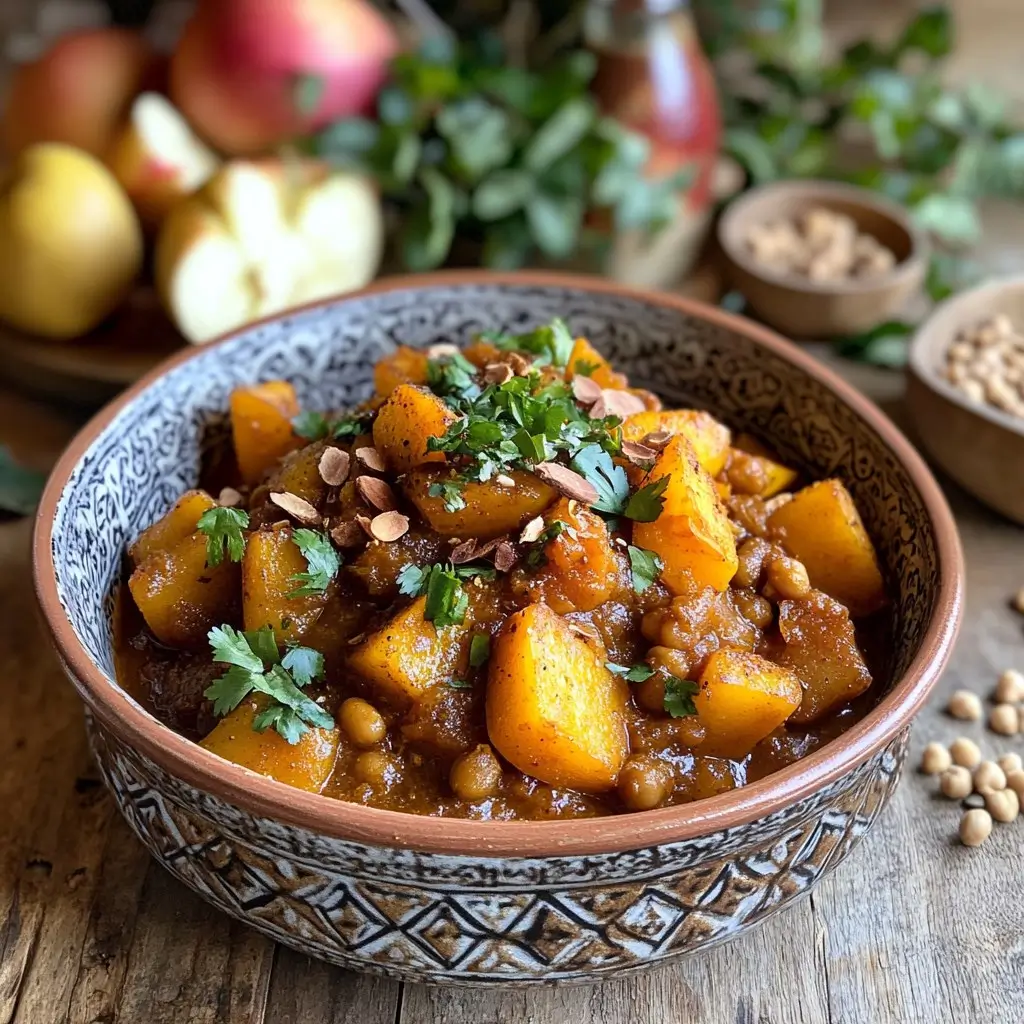 Voyage des sens : Tajine d'automne aux courges dorées et pommes caramélisées