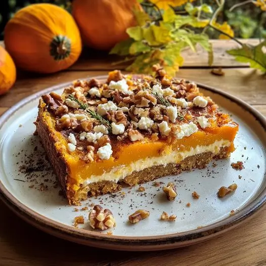 Gâteau Moelleux de Butternut au Chèvre Fondant et Noix Croquantes