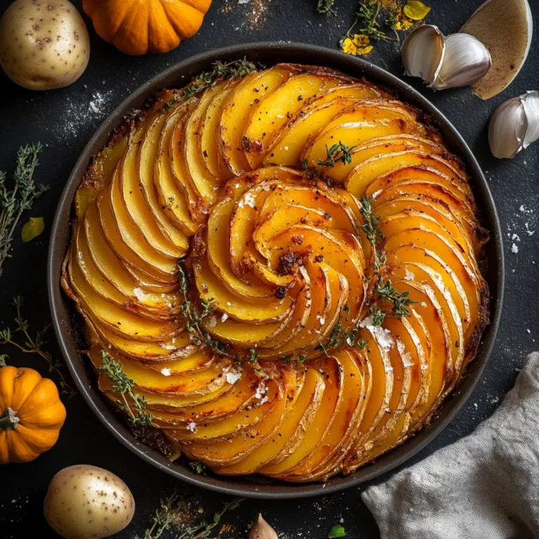 Tian d'automne gourmand : Potiron et pommes de terre en harmonie dorée !