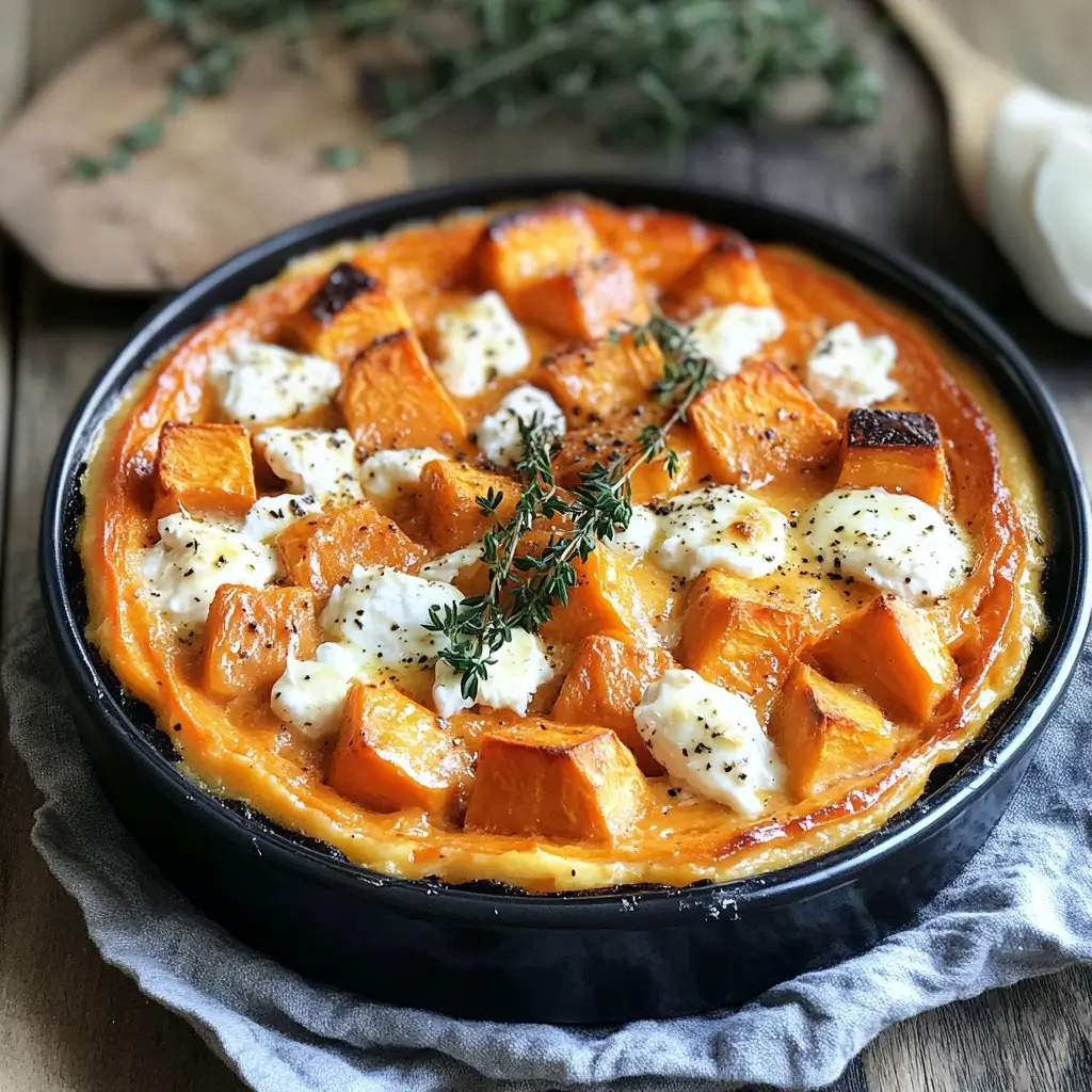 Fondant Clafoutis de Patates Douces et Fromage de Chèvre