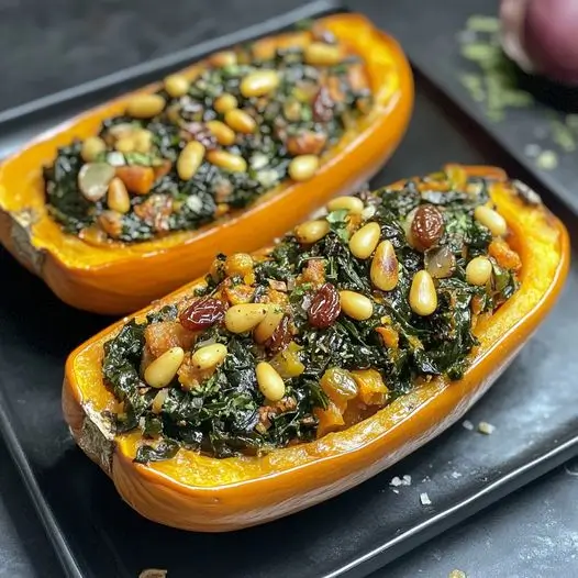 Butternut farcie aux saveurs méditerranéenne