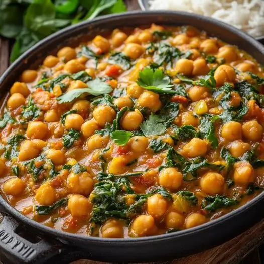 Curry de Pois Chiches et Épinards