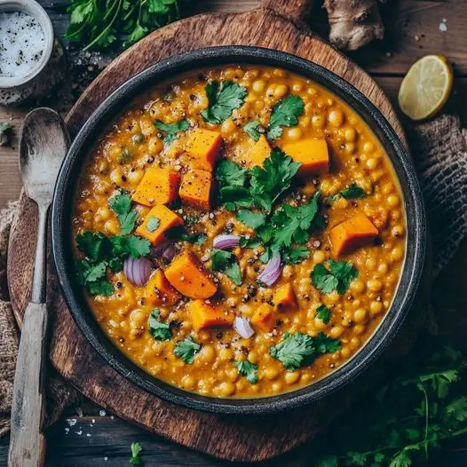 Dahl de Pois Cassés et Patates Douces