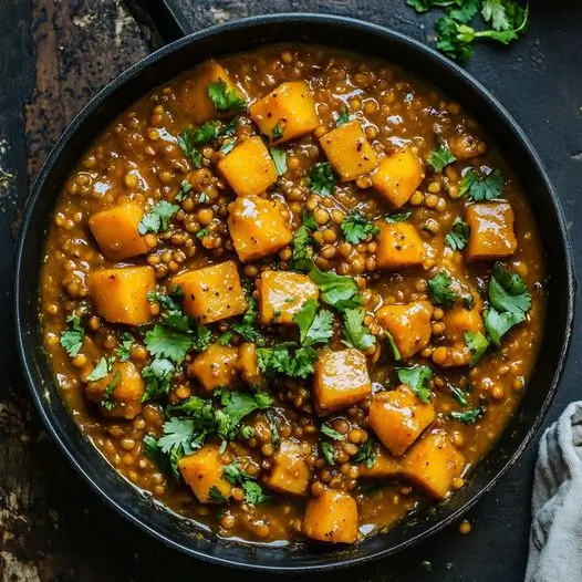 Curry de Lentilles Corail et Butternut à la Crème de Coco : Le Voyage Gustatif qui Réchauffe le Corps et l'Âme