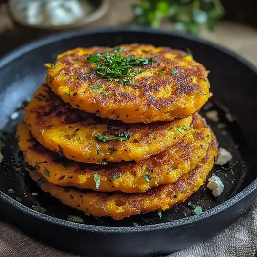 Galettes de Butternut à la Feta et aux Herbes Fraîches