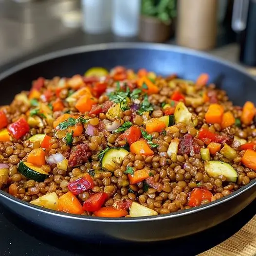 La Salade de Lentilles Qui Affole les Réseaux : Chorizo & Légumes Rôtis - Le Repas Healthy Qui Fait Craquer