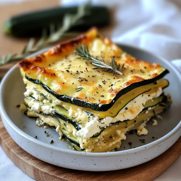 Lasagnes aux Courgettes et à la Feta - Un Plat Réconfortant et Gourmand