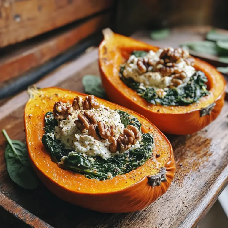 Potimarron aux Épinards, Ricotta et Noix de Grenoble : Un Festin d'Automne Irrésistible !