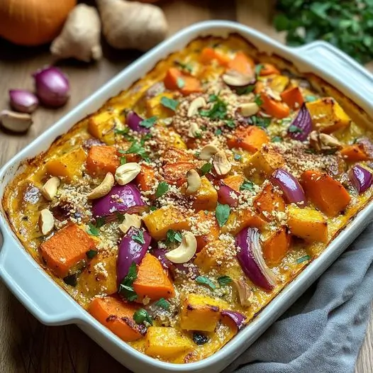 Gratin de Légumes d'Automne Coco et Curry