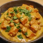 Curry de Patates Douces et Pois Chiches au Lait de Coco