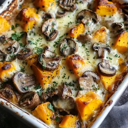 Gratin de Butternut et Champignons