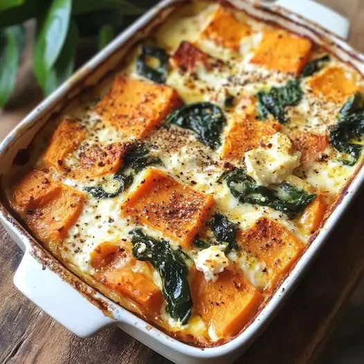 Gratin de Patates Douces, Épinards et Feta : Le Comfort Food Healthy qui Fait Sensation