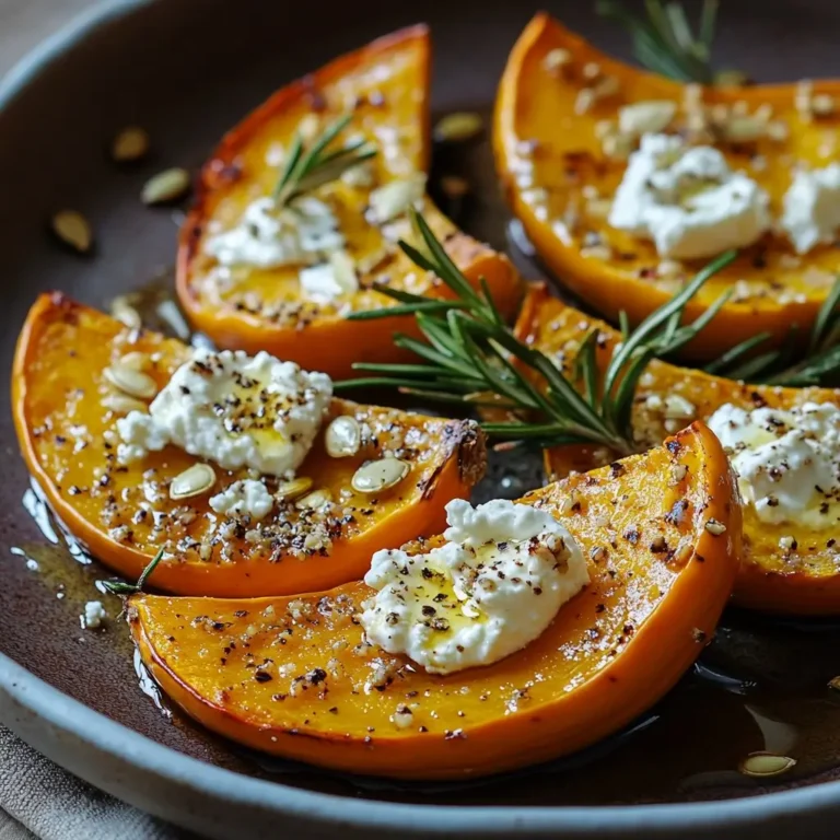 Potimarron Rôti au Miel, Fromage de Chèvre et Graines de Courge