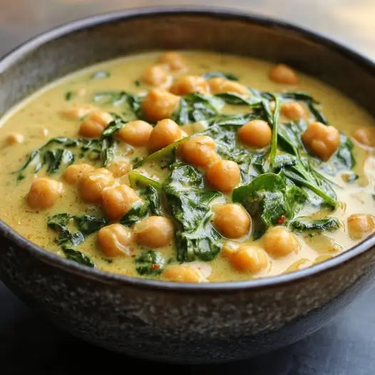 Ragoût de Pois Chiches et Épinards au Lait de Coco