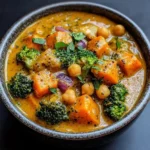 Curry de Patate Douce, Brocoli et Pois Chiches