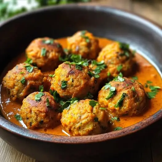 Boulettes de Patates Douces et Pois Chiches à la Sauce Curry Tomate : Un Voyage Épicé Végétarien !