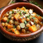 Tajine de Patates Douces, Abricots Secs et Pois Chiches