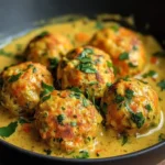 Boulettes de Carottes et Pois Chiches à la Sauce Coco et Curry