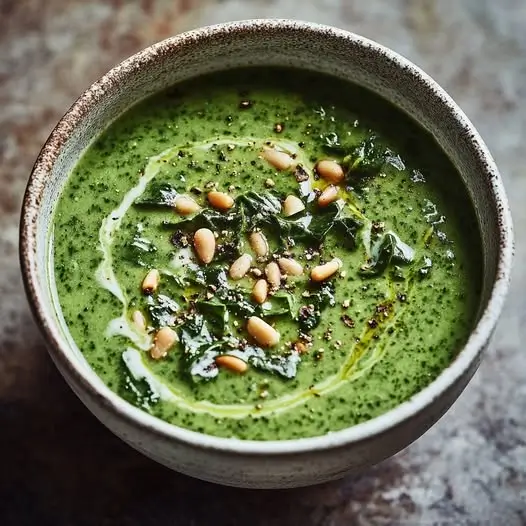 Velouté de Épinards et Noix de Muscade au Lait de Coco