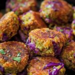 Croquettes de Chou Rouge et Lentilles Vertes au Curry Moutarde