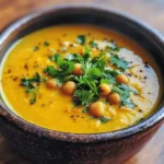 Soupe de Pois Chiches au Curcuma et Coriandre