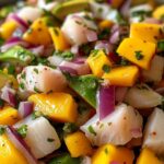 Ceviche de Poisson avec Mangue et Avocat