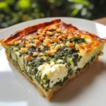 Clafoutis Salé aux Épinards, Feta et Pignons de Pin