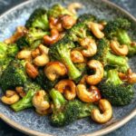 Brocoli Rôti au Paprika, Miel et Noix de Cajou