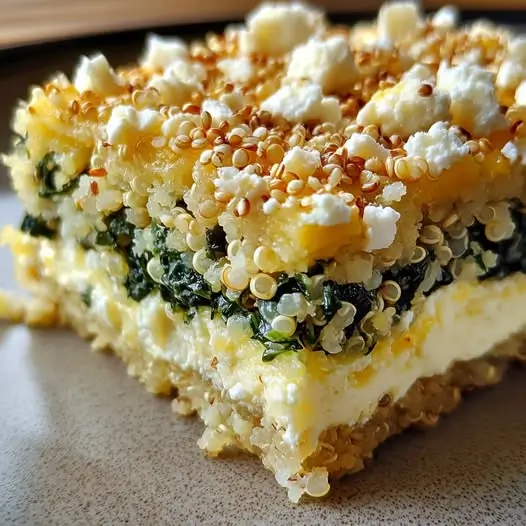 Cake Salé au Quinoa, Épinards et Feta