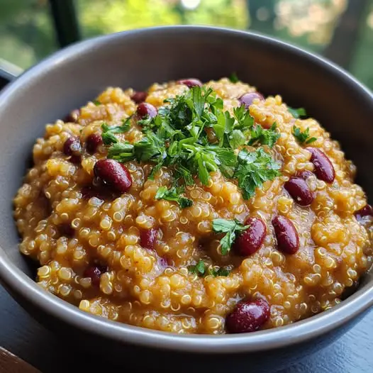 Risotto de Quinoa et Haricots Rouges au Lait d'Amande