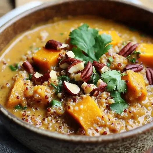 Curry de Butternut et Quinoa, Lait d'Amande, et Noix de Pécan : Voyage Gustatif Automnal