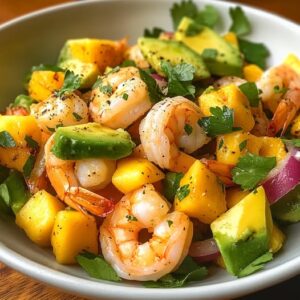 Salade Exotique Avocat, Mangue et Crevettes