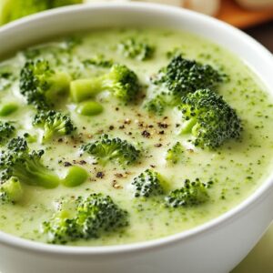 Velouté de Brocoli et Épinards au Lait de Coco et Gingembre